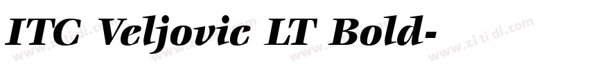 ITC Veljovic LT Bold字体转换